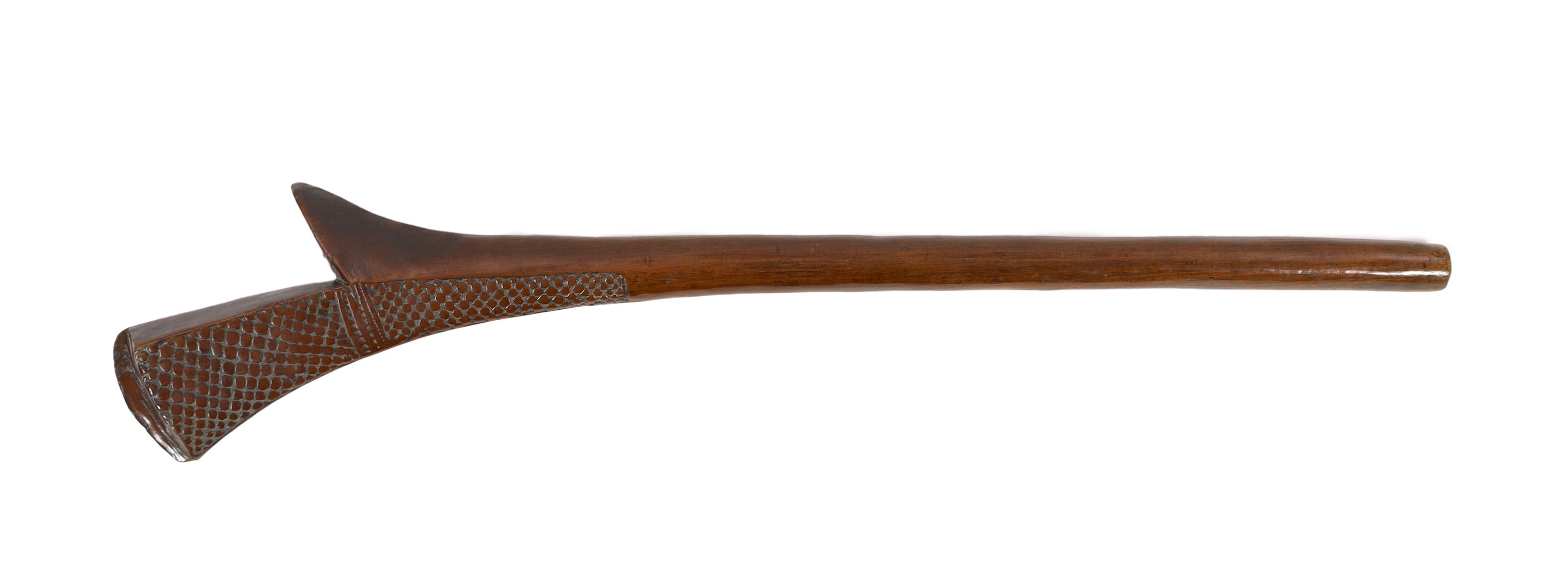 A Fijian hardwood bladed war club, 101cm long